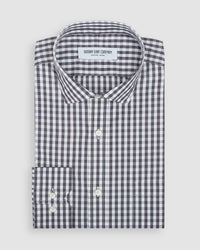 Wrinkle Resistant Black & White Gingham Checks Shirt