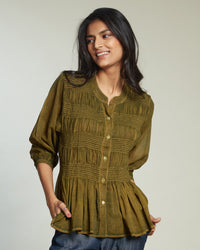 On The Line Smocked Top