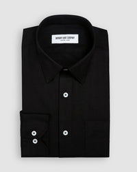 Black Herringbone Shirt