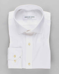 White Stretch Poplin Shirt