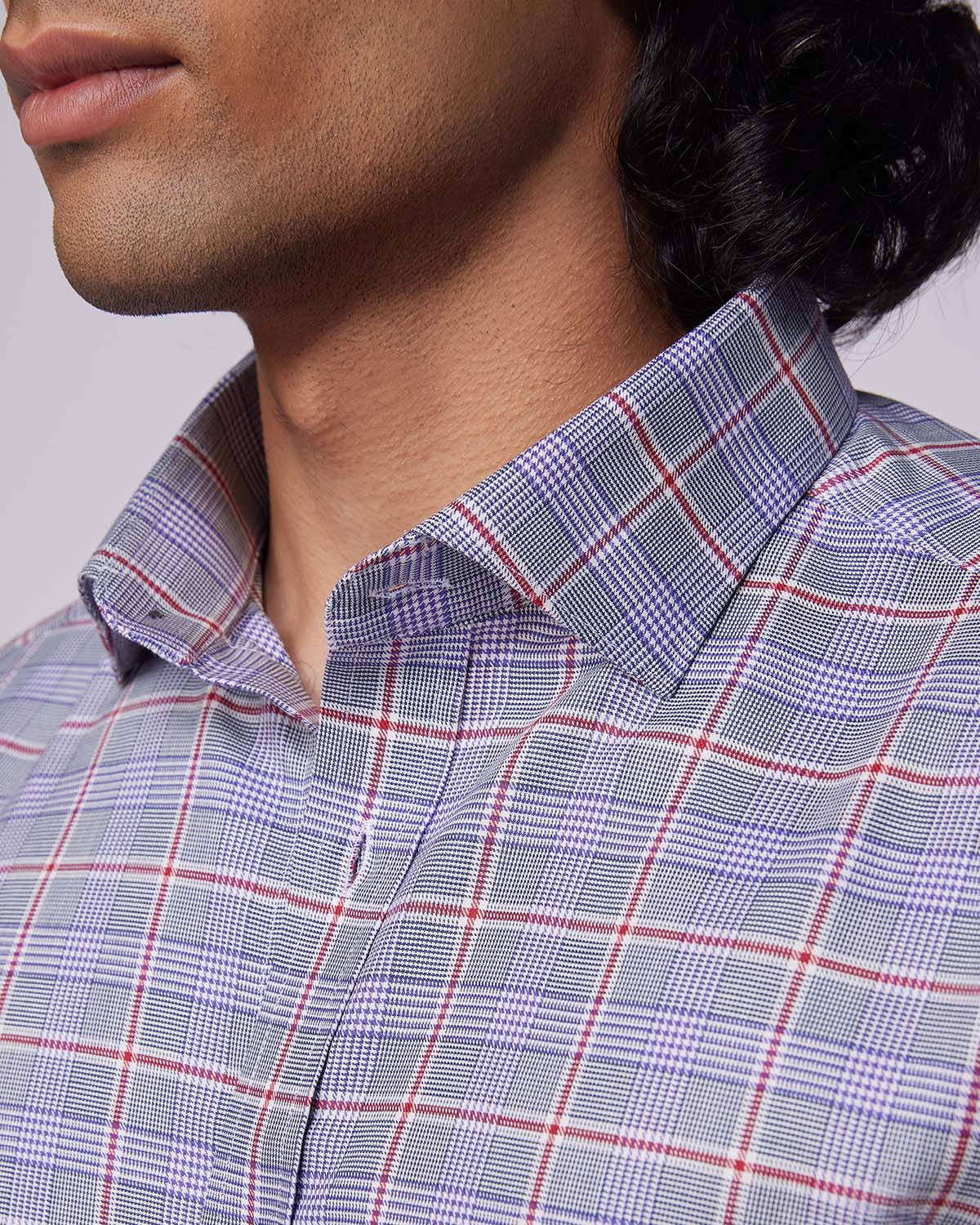 White Stretch Twill Party Shirt