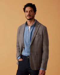 Harthmore Woolen Checkered Jacket - Grey