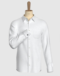 Cotton Twill Shirt - White - Unifom