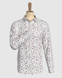 Japanese Beachside Printed Shirt - White