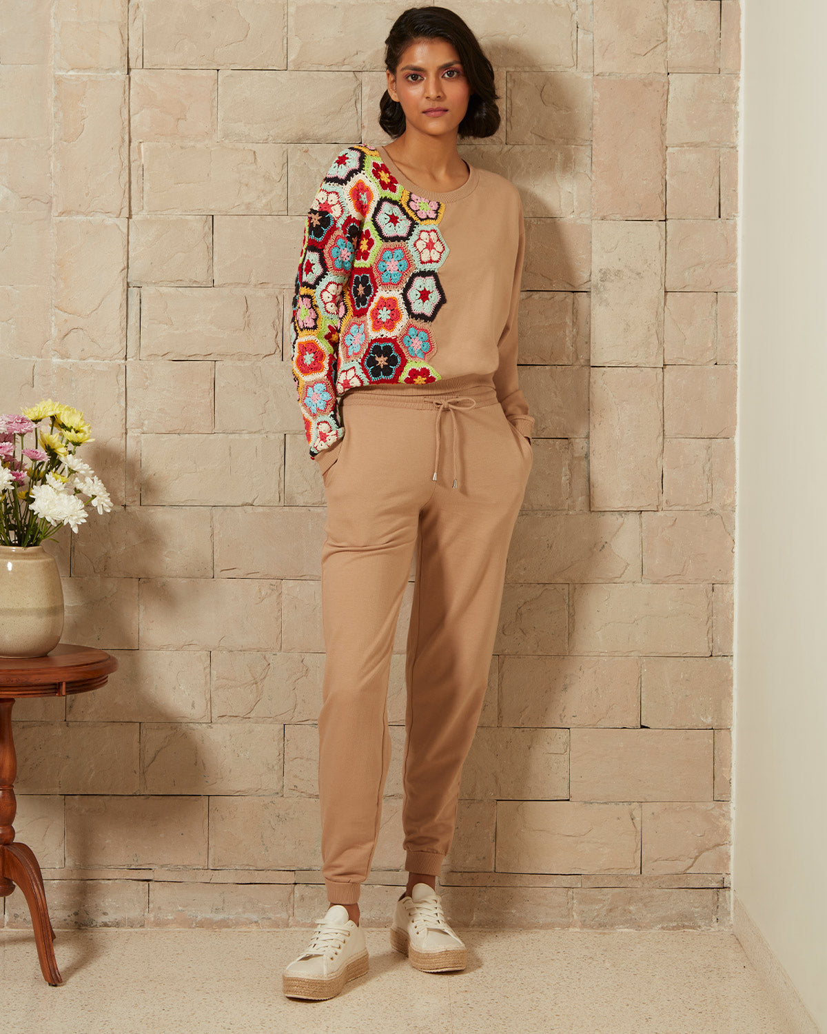 Pause Take Me To Tulum Crochet Sweatshirt 