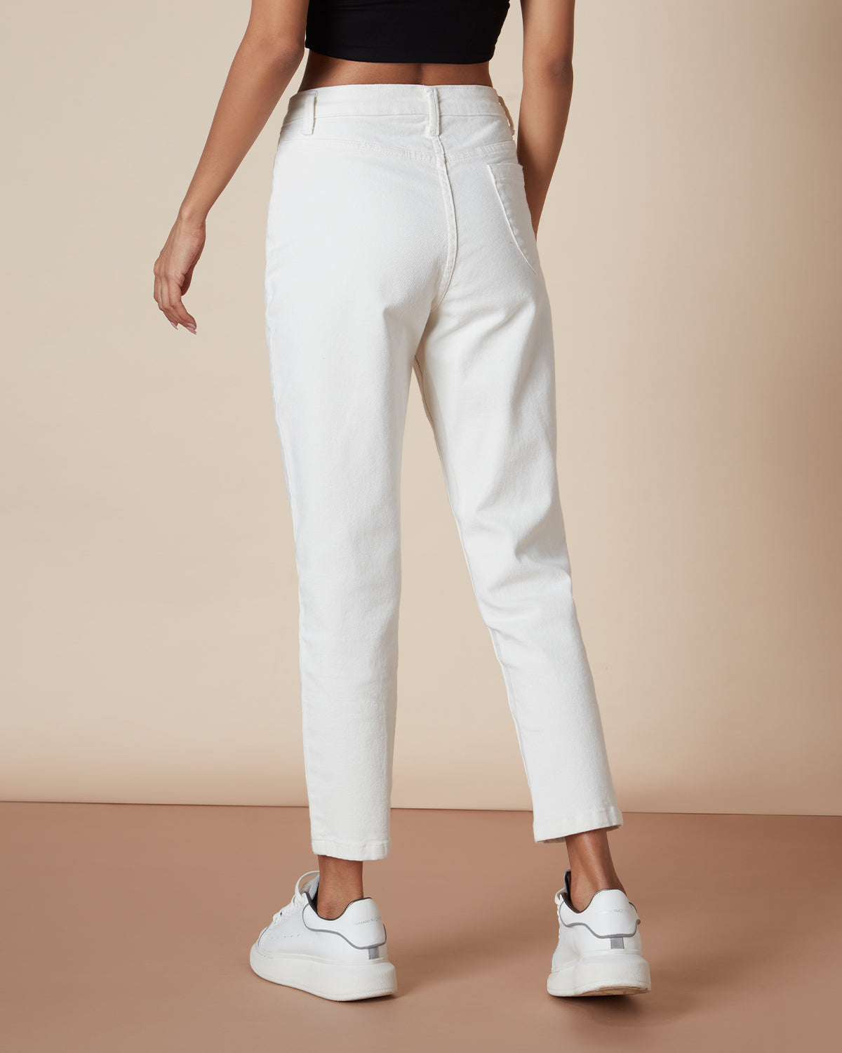 Pause Star Shine Relaxed White Jeans 