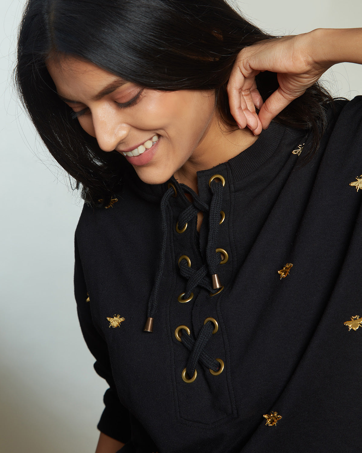 Pause Busy Bee Embellished Sweatshirt 