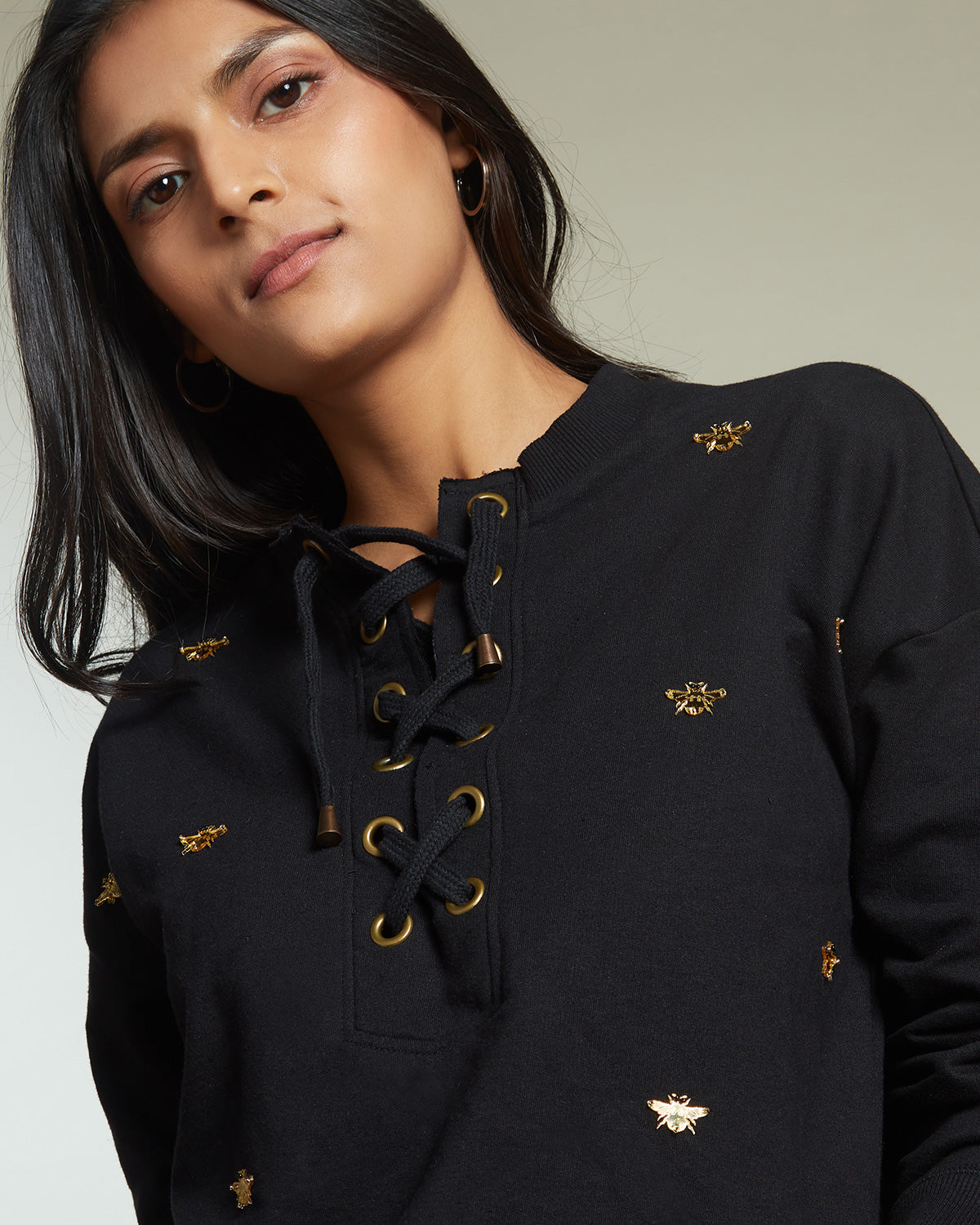 Pause Busy Bee Embellished Sweatshirt 