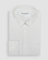 Wrinkle Resistant Silver Grey Stripes Shirt