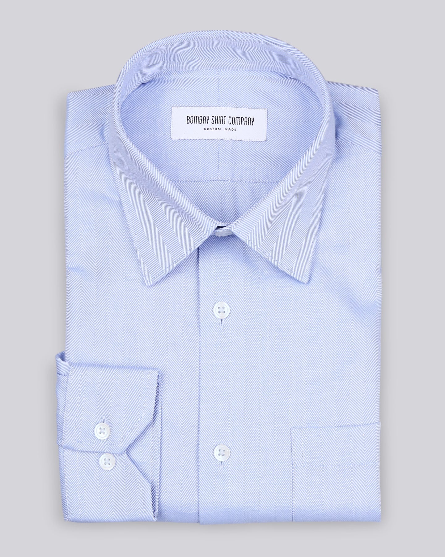 Blue Herringbone