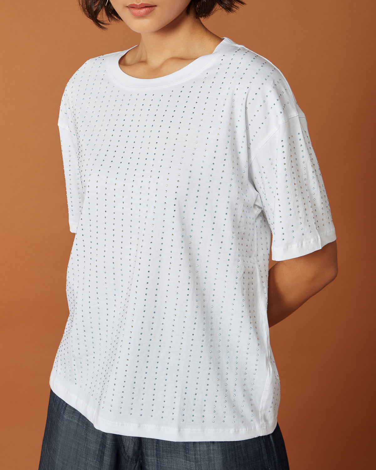 Pause Prism Party Rhinestone T-Shirt 