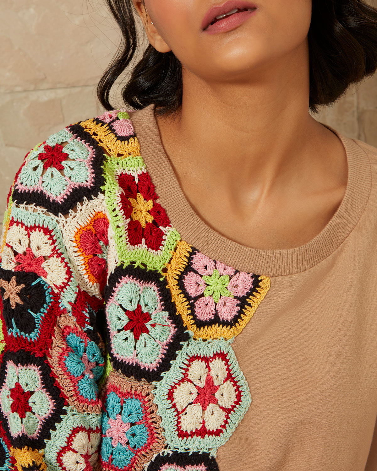Pause Take Me To Tulum Crochet Sweatshirt 