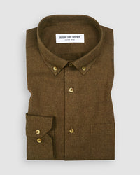 Japanese Brown Solid Brushed Twill