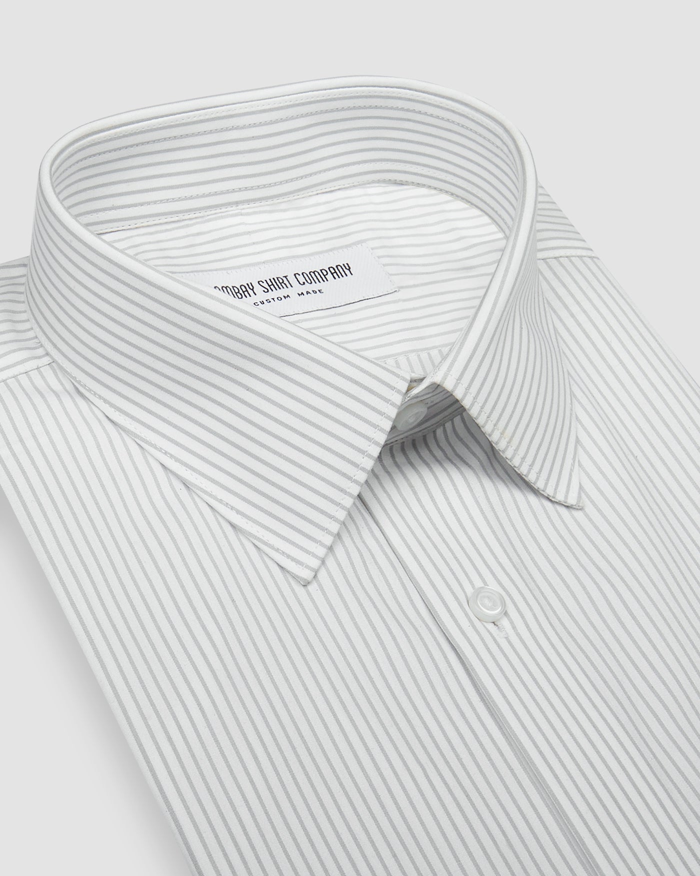 Wrinkle Resistant Silver Grey Stripes Shirt