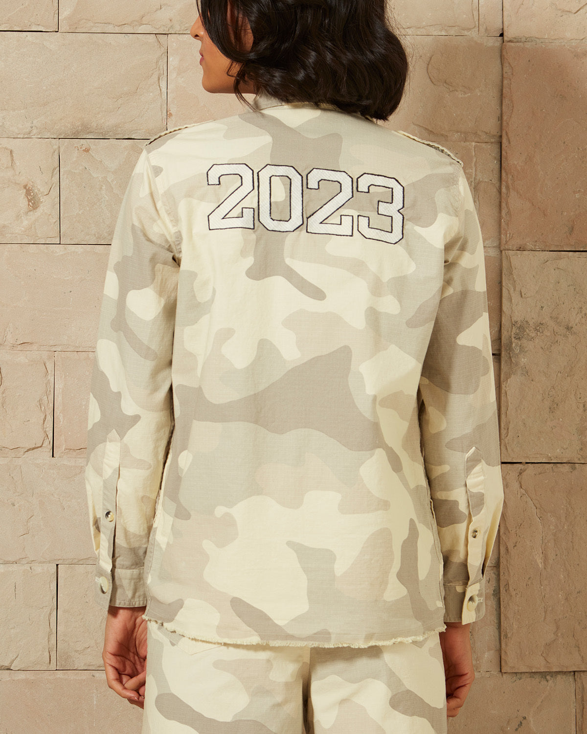 Pause Hideaway Camo Print Shacket 
