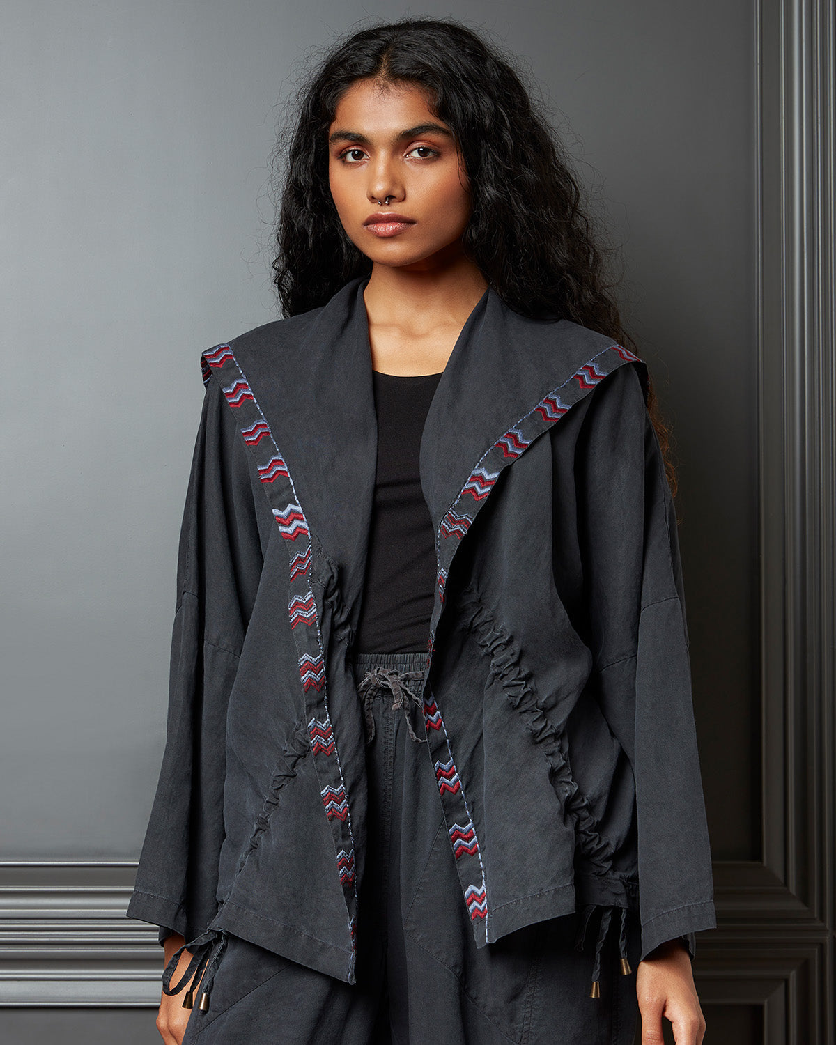 Pause Moonbeam Drawstring Jacket Grey