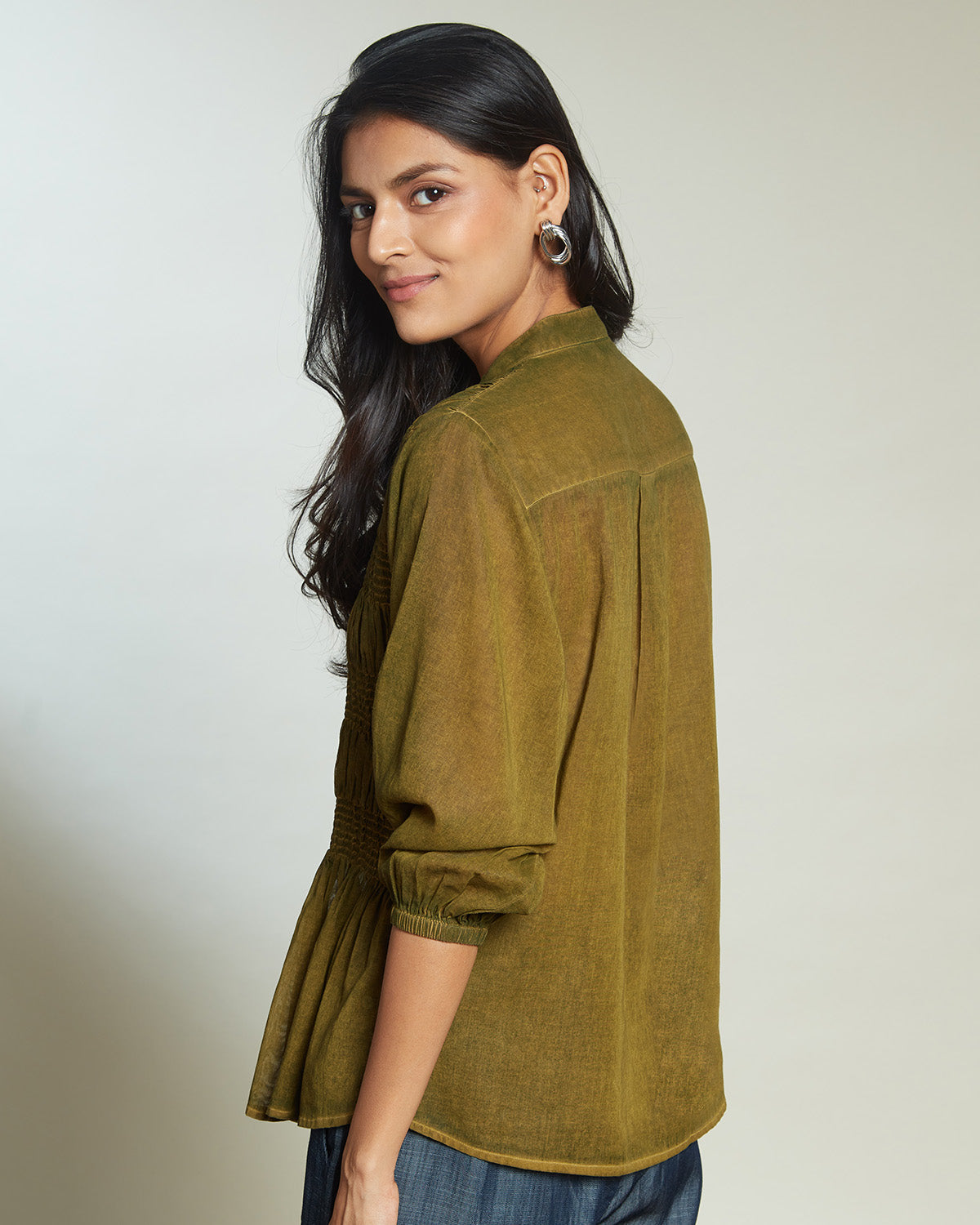Pause On The Line Smocked Top 