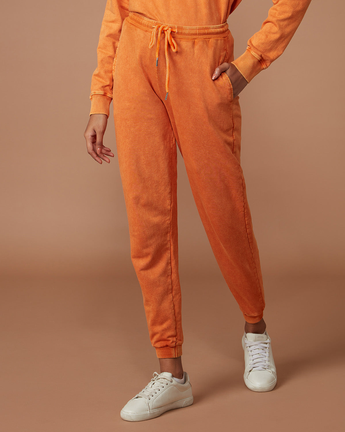 Pause Spice It Up Drawstring Joggers Orange