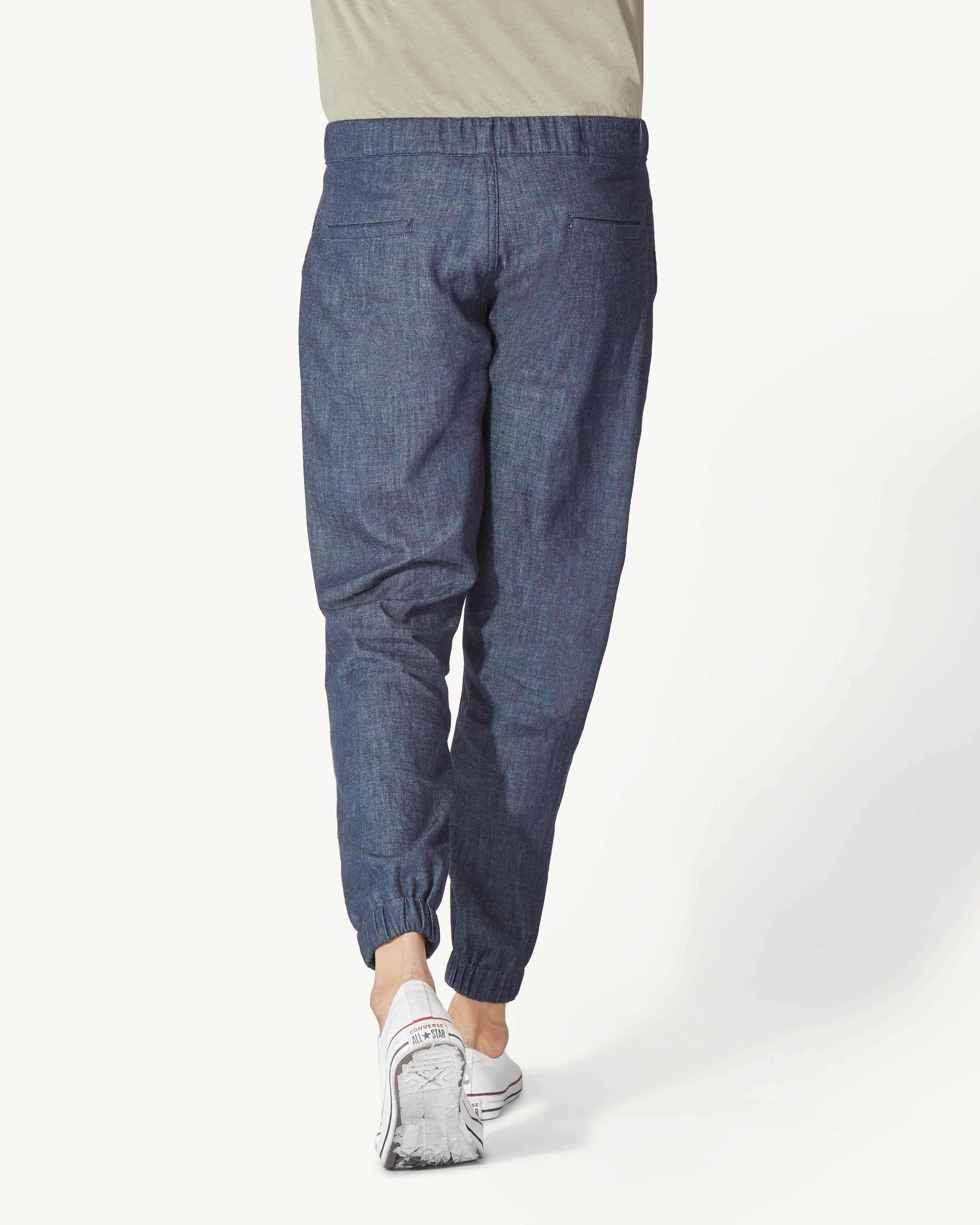 Hatched Indigo || Easy Pants