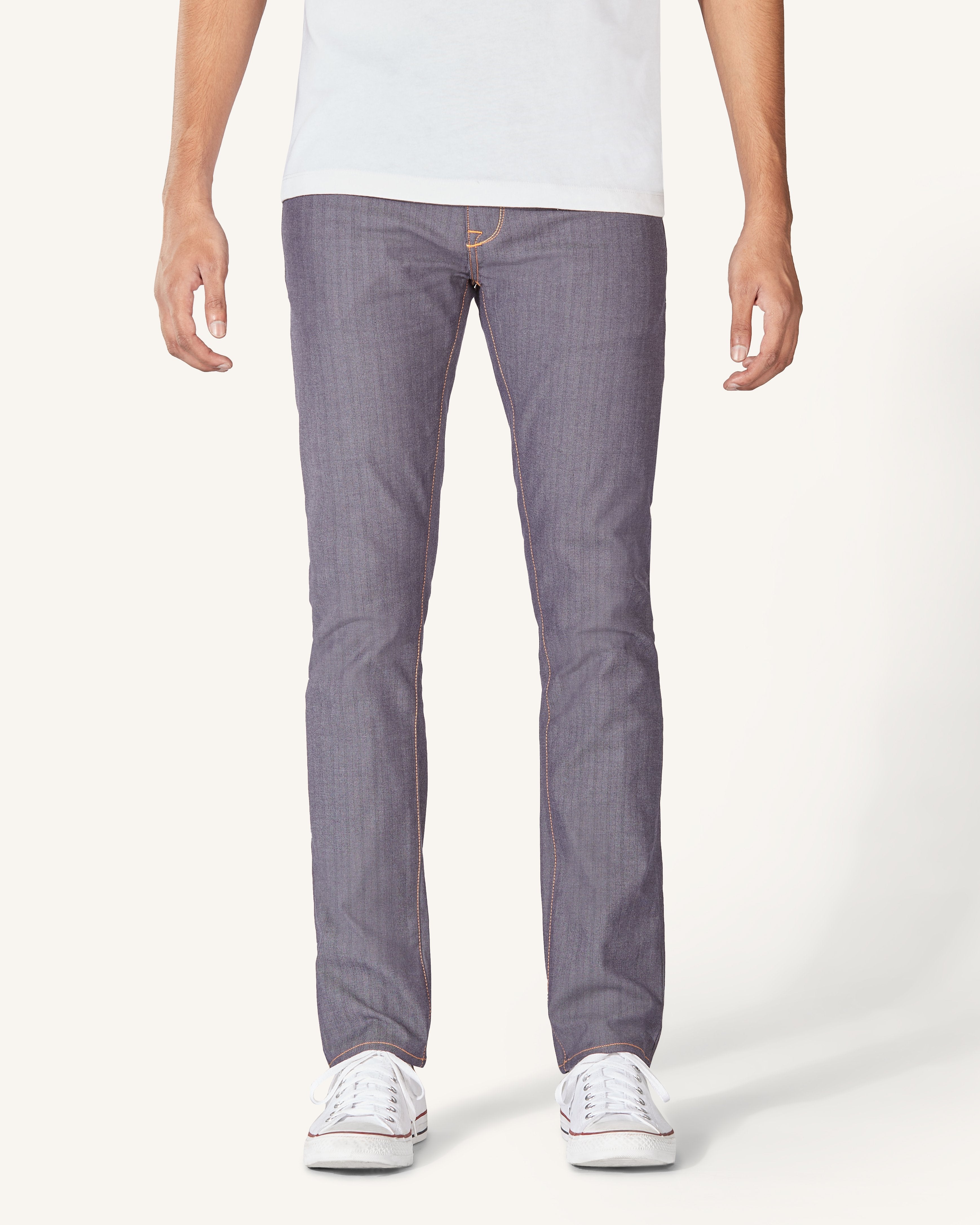 Indigo Herringbone | Ultra-Light Stretch Jeans