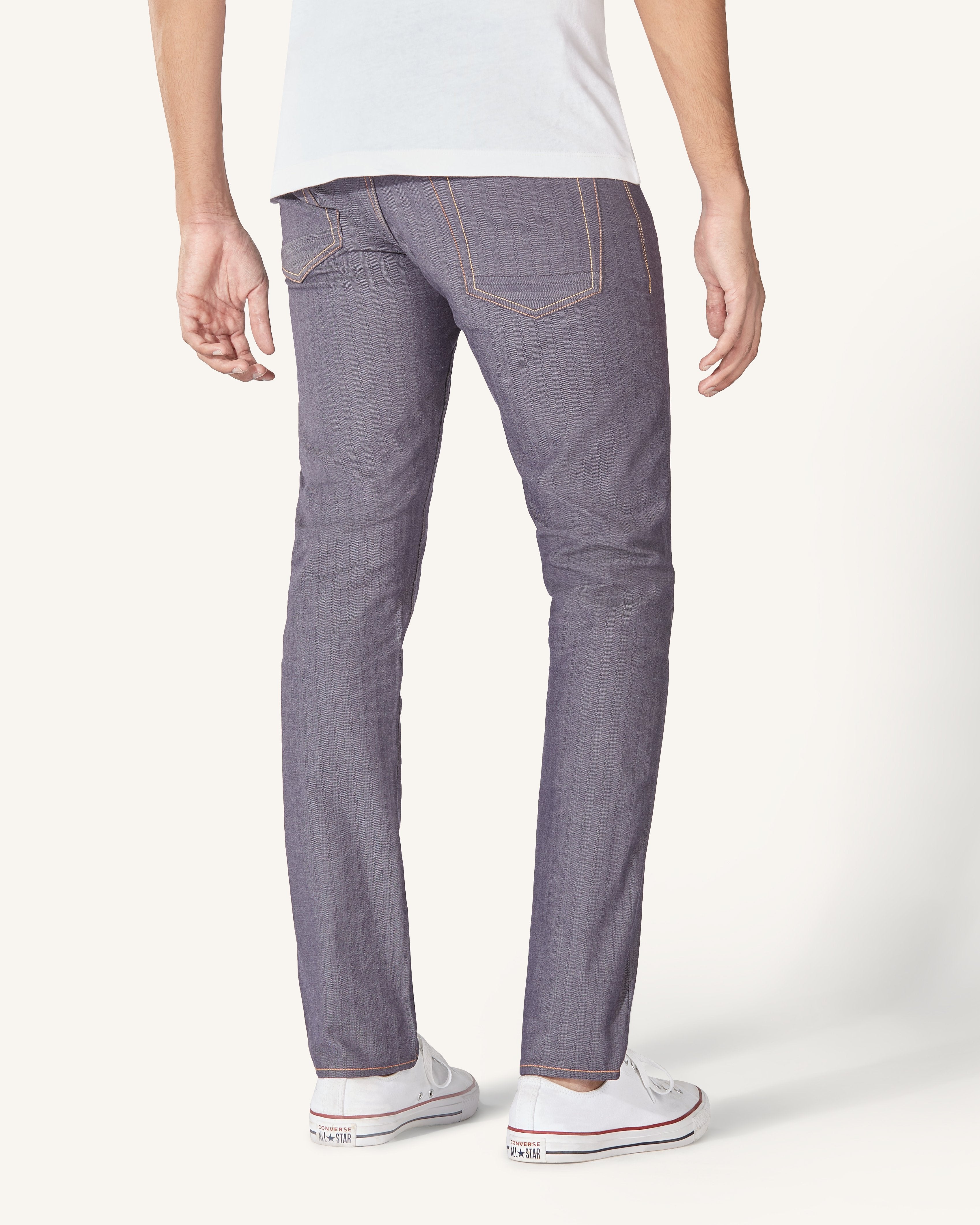 Indigo Herringbone | Ultra-Light Stretch Jeans