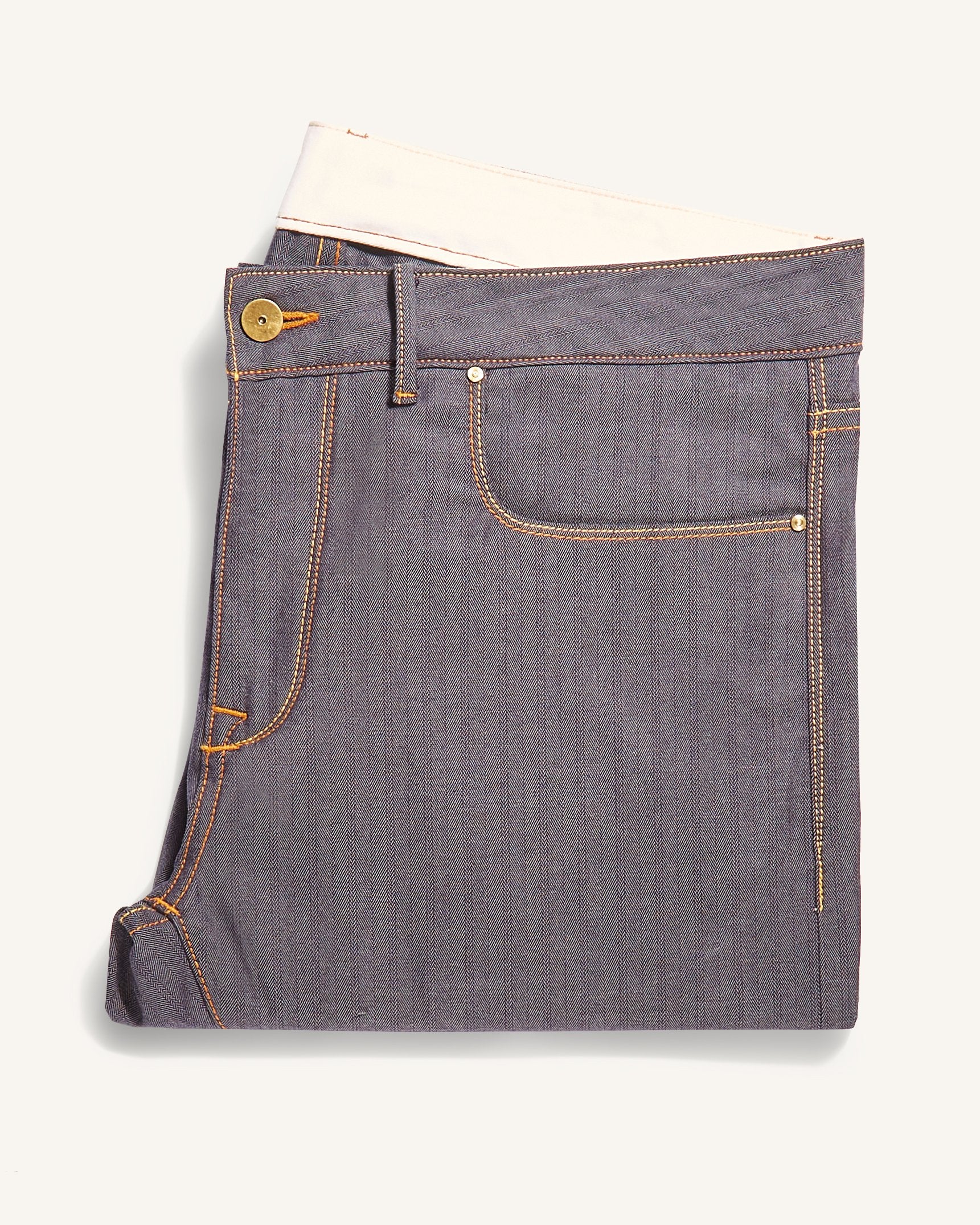 Indigo Herringbone | Ultra-Light Stretch Jeans