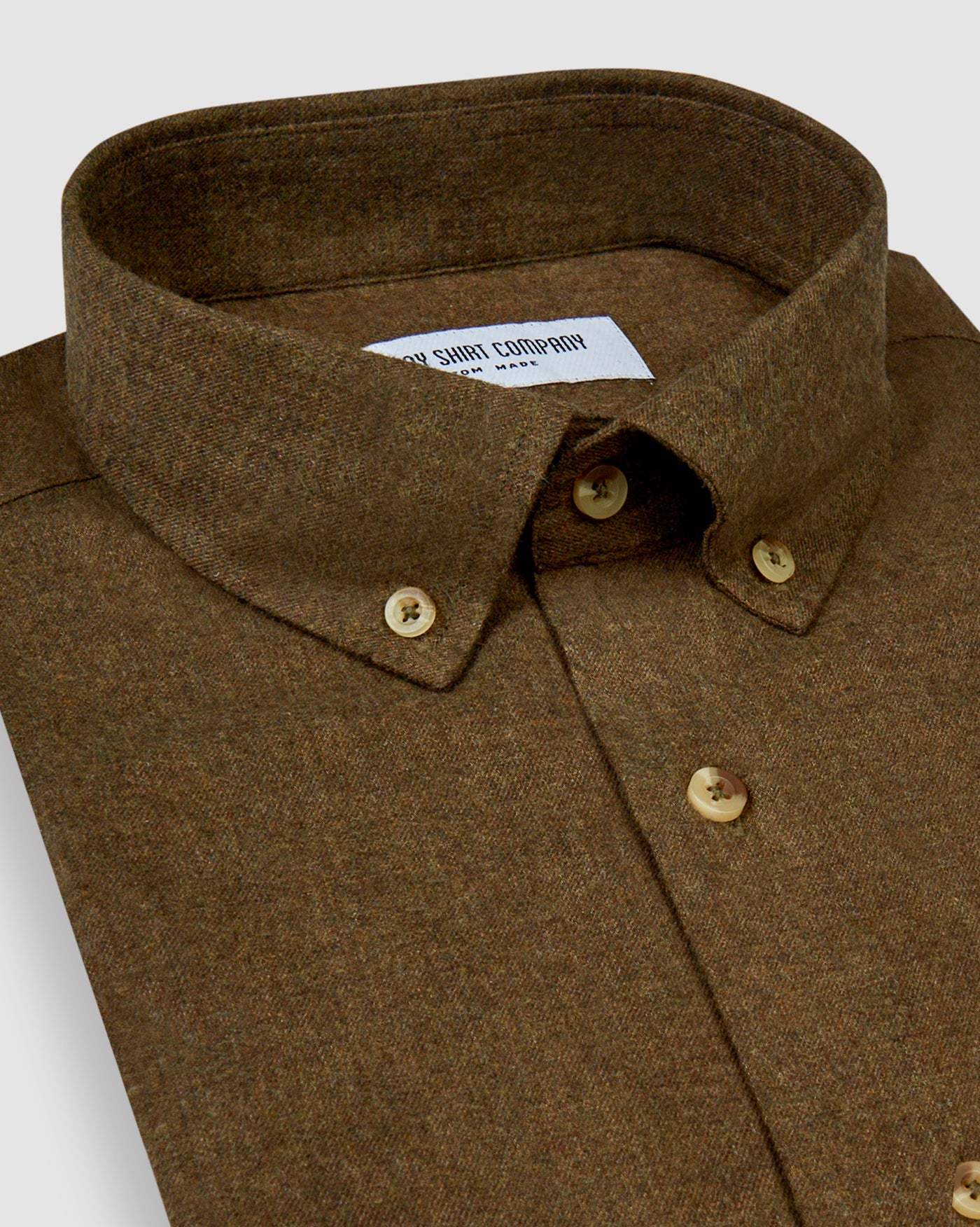 Japanese Brown Solid Brushed Twill