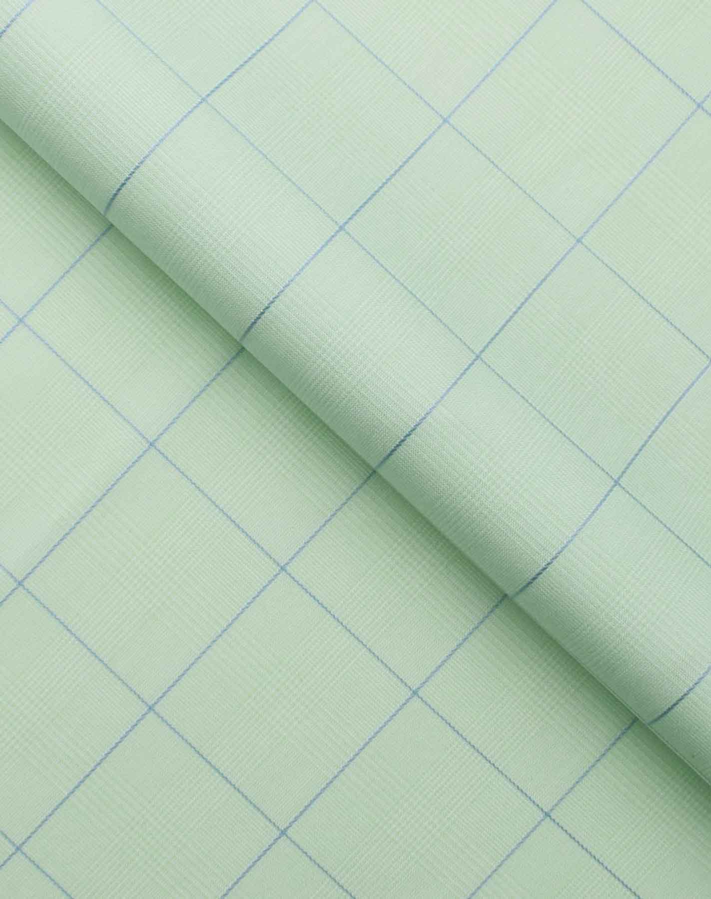 Wrinkle Resistant Green Apple Prince of Wales Checks Shirt
