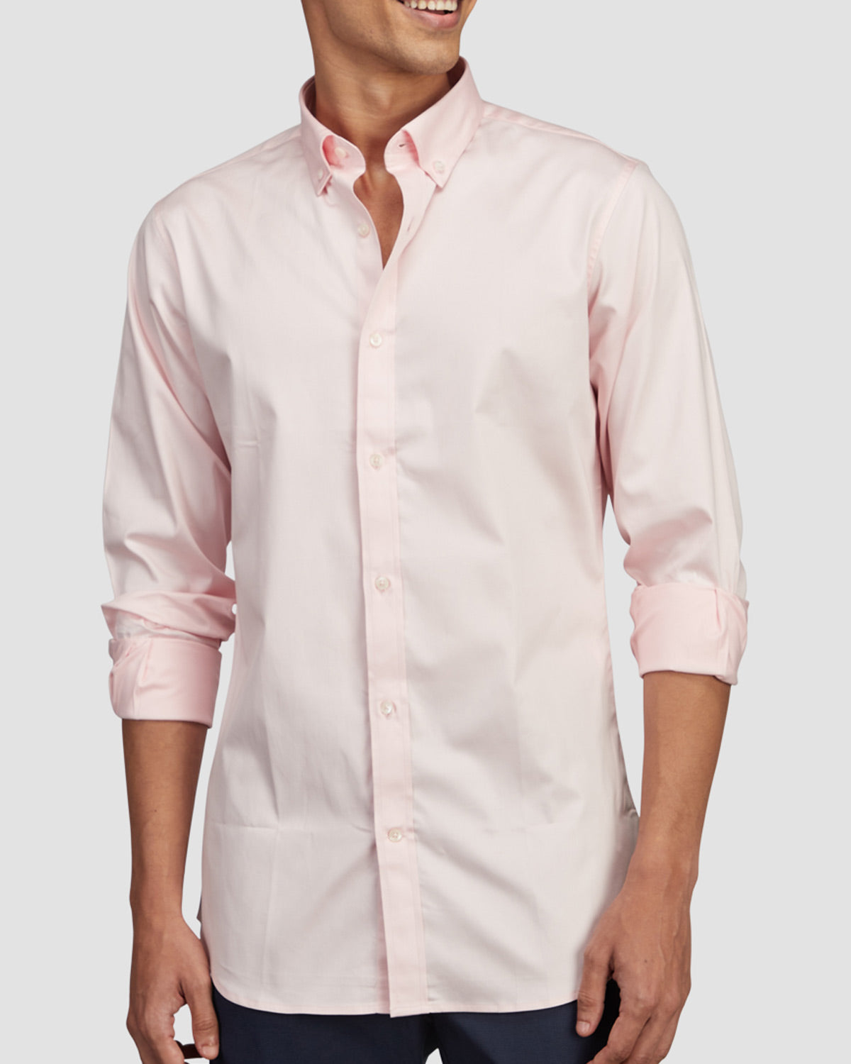 Rose stretch satin shirt - new crop