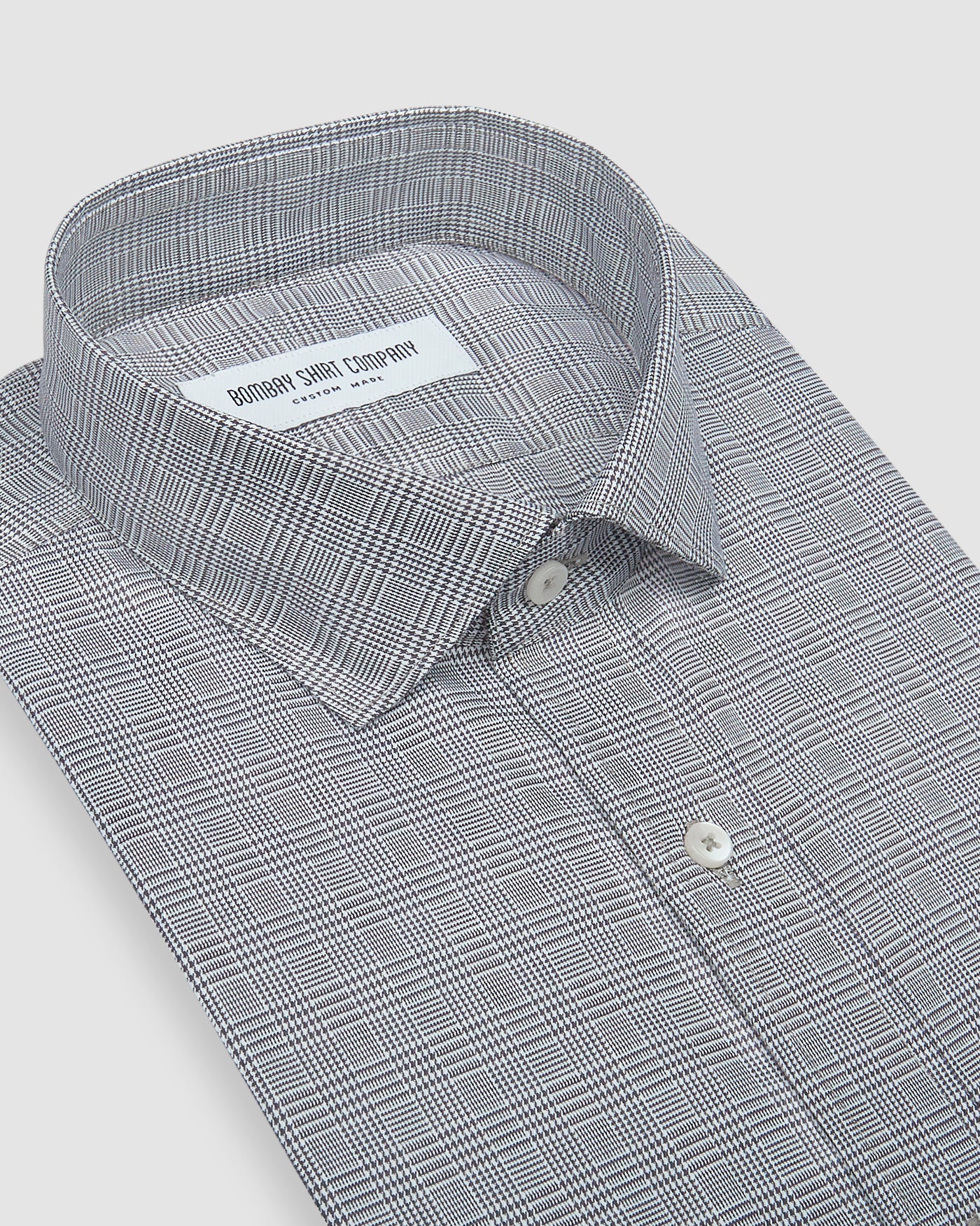 Black Glen Plaid Checks Shirt
