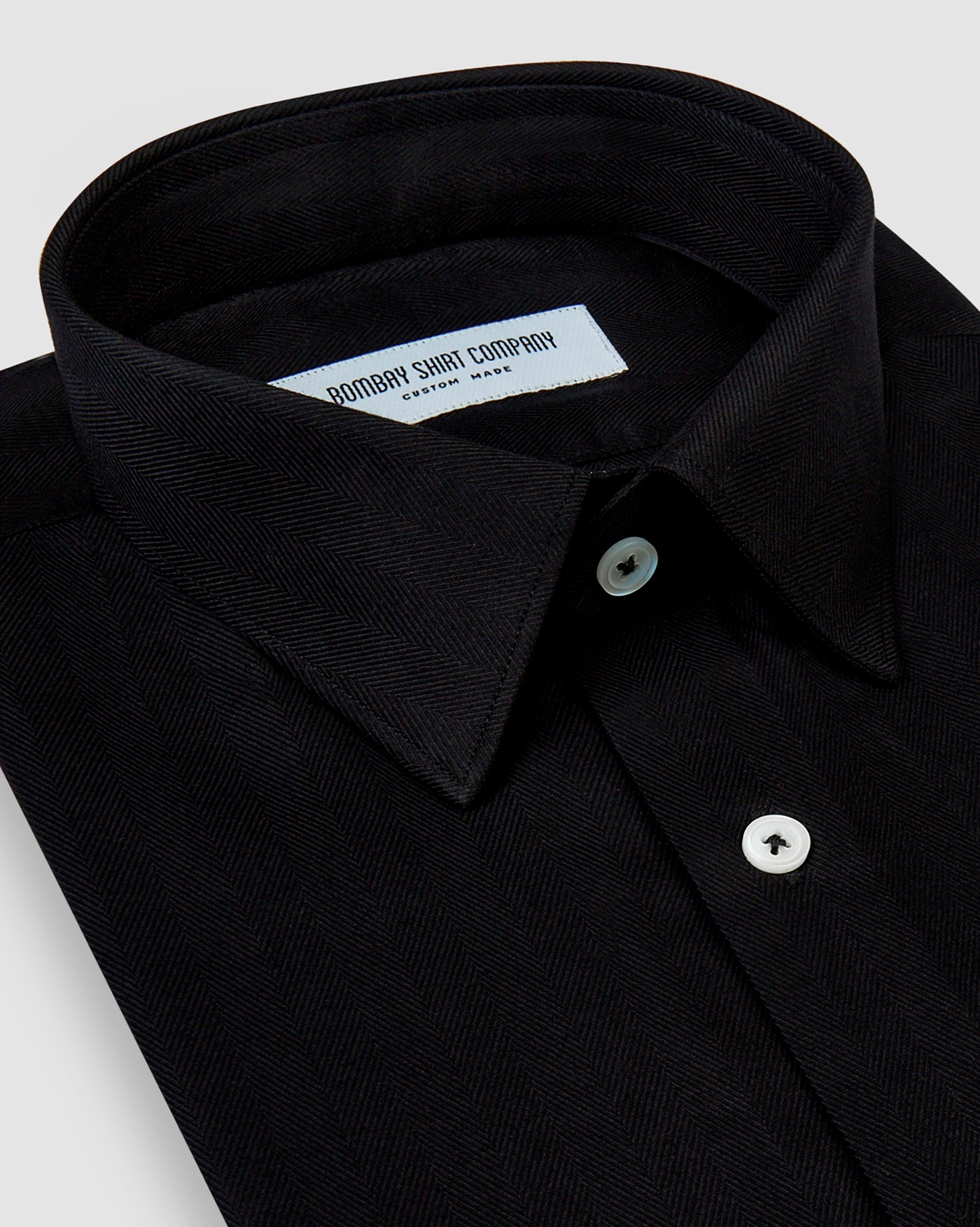 Black Herringbone Shirt