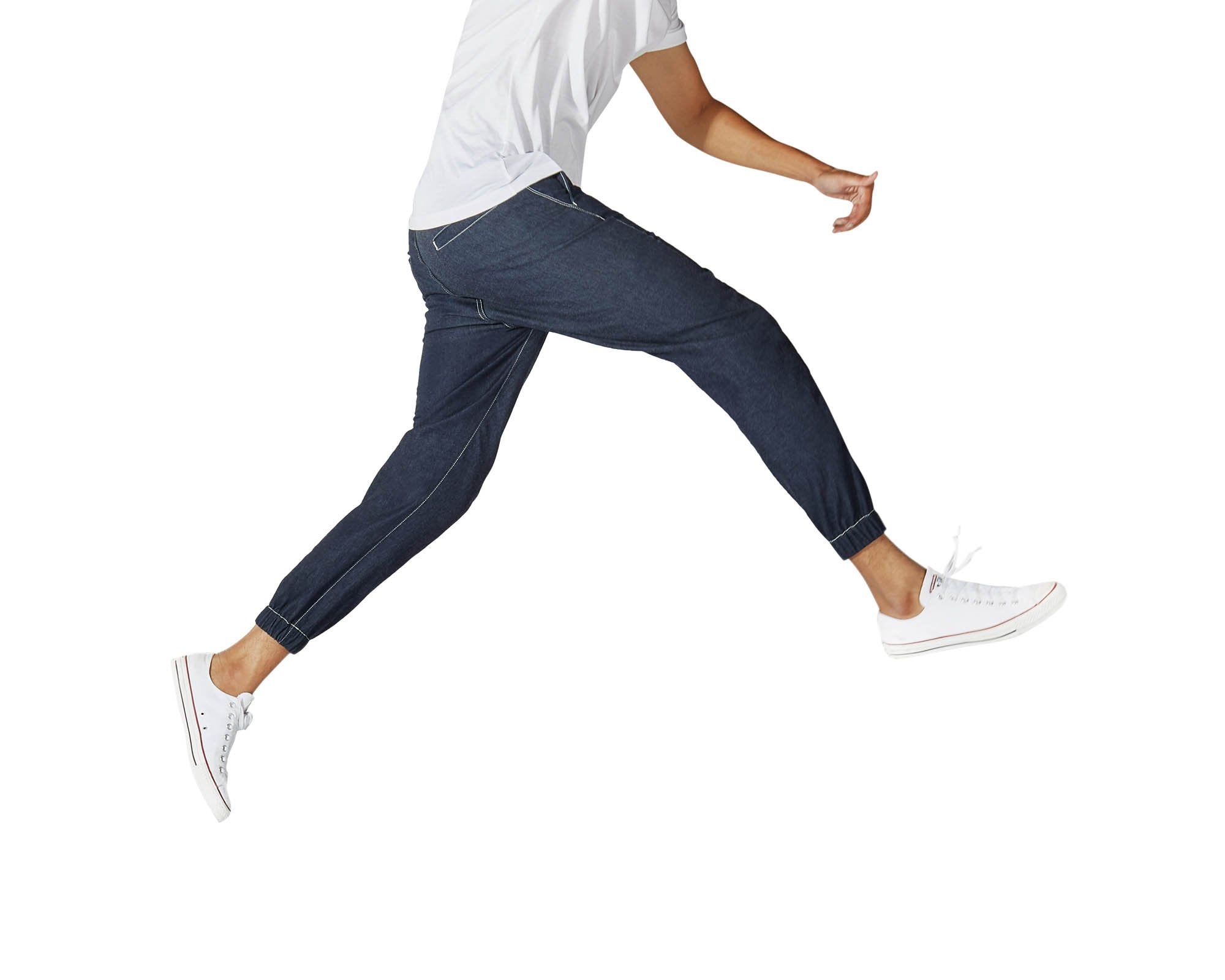 White-on Indigo || Easy Pants