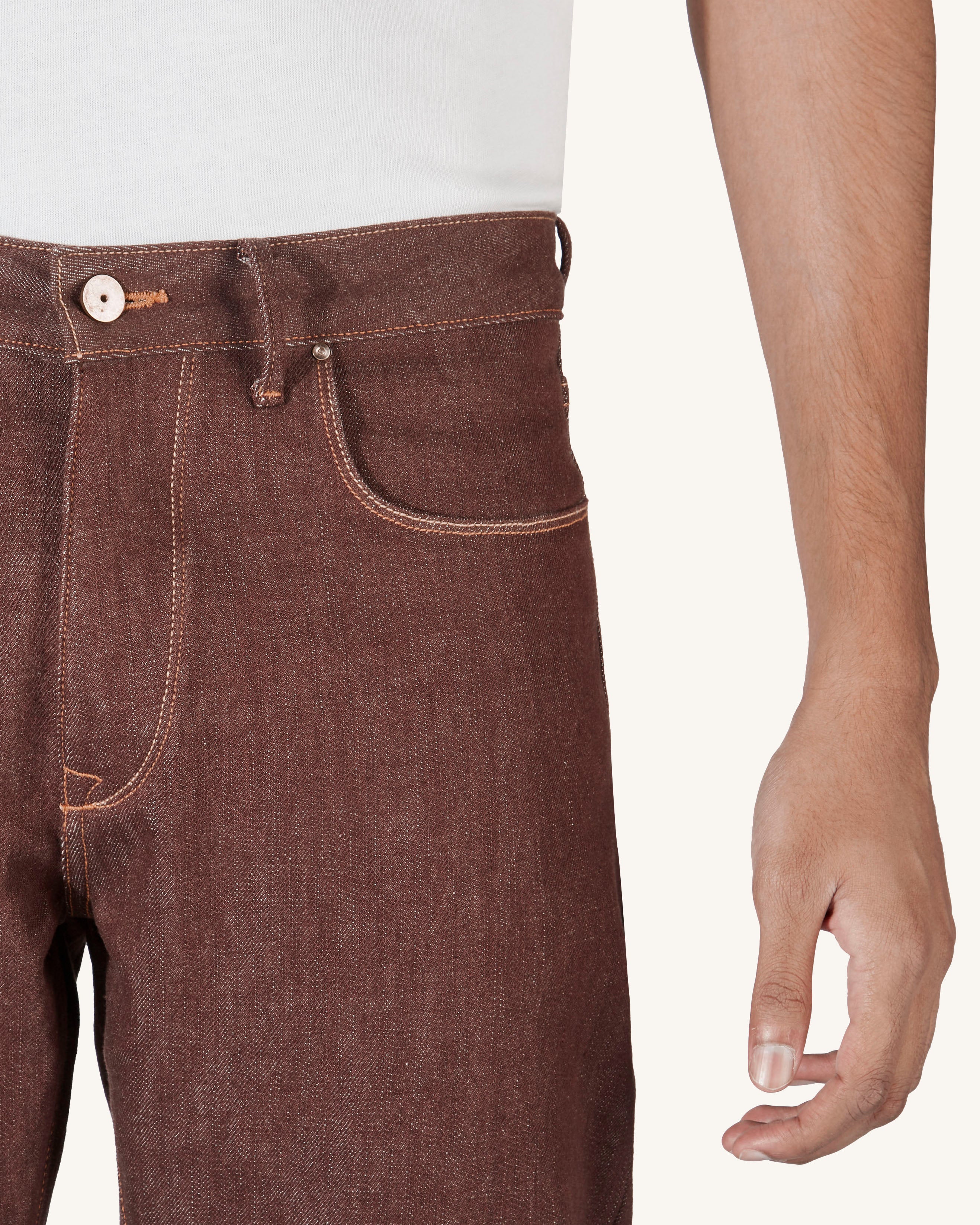 Rustic Red || Organic Cotton Jeans